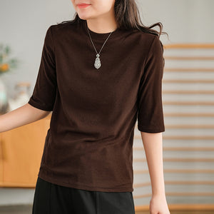 Áo T-shirt ngắn tay cổ tròn một màu - NU7618