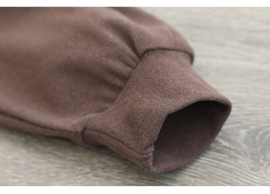Áo hoodies bông nhung dài tay một màu - NU8077