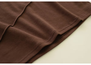 Áo T-shirt dài tay cổ lọ thêu tam giác trước ngực - NU8190