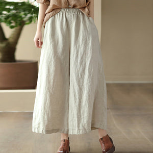Quần baggy linen lưng thun - NU8483