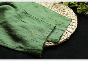 Quần baggy linen lưng thun dây rút thêu kẹo ngọt - NU7288