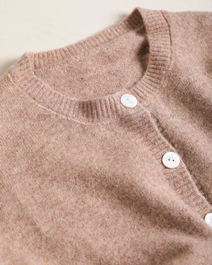 Áo khoác len cardigan dài tay cổ tròn hai túi vuông - NU7836