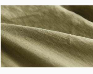 Quần baggy linen lưng thun kiểu đai đính khuy - NU7335