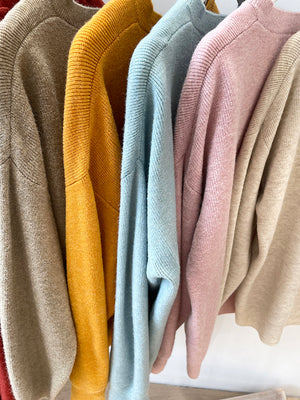 Áo khoác cardigan len dệt kim dài tay cổ tròn - NU7818