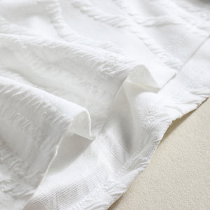 Áo T-shirt ngắn tay cổ tròn kiểu vặn thừng form rộng - NU8392