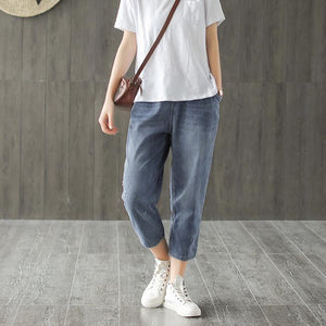 Quần baggy denim hai túi chéo - NU2567
