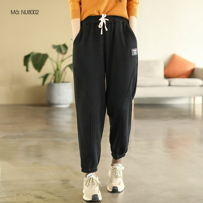 Quần baggy retro lưng thun dây rút hai túi chéo - NU8002