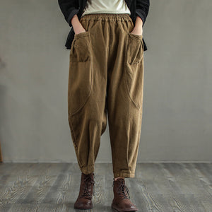 Quần baggy lưng thun hai túi vuông ống côn xếp ly - NU7769
