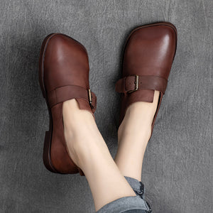 Giày da retro oxford kiểu quai cài - NU5217