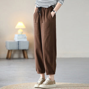 Quần baggy lưng thun dây rút gấu túm hai túi ngang - NU7582