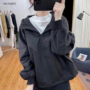 Áo hoodies dài tay lót lông hai túi chéo - NU8072