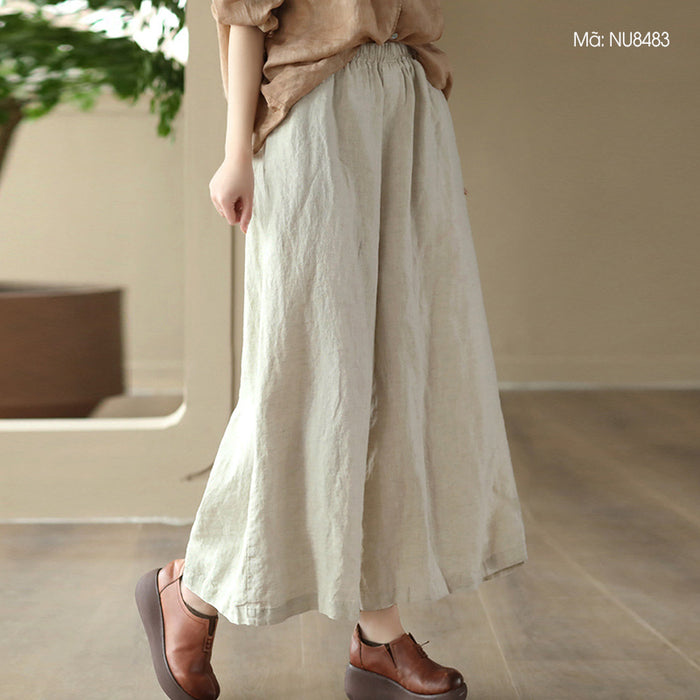 Quần baggy linen lưng thun - NU8483