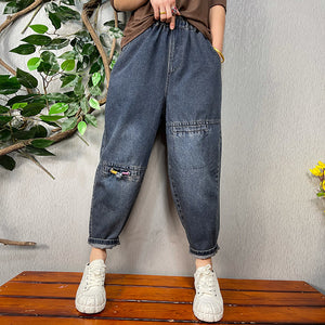 Quần baggy denim lưng thun một túi sau - NU7440