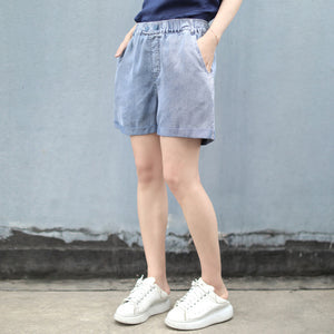 Quần sooc denim gấu gấp hai khuy cài - NU4053
