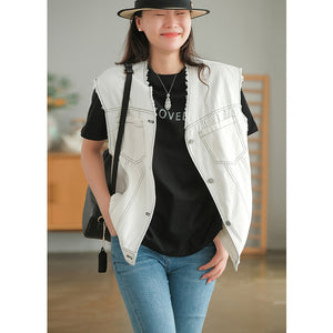 Áo khoác denim gile sát nách - NU7597