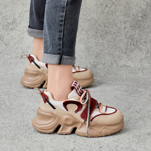 Giày da retro Sneaker quai dán để cao - OD1362
