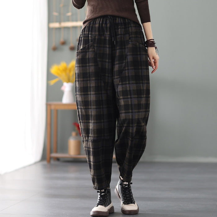 Quần baggy denim lưng thun dây rút hai túi kiểu ống rộng - NU6658