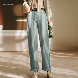 Quần baggy denim ống đứng kèm thắt lưng - NU8307