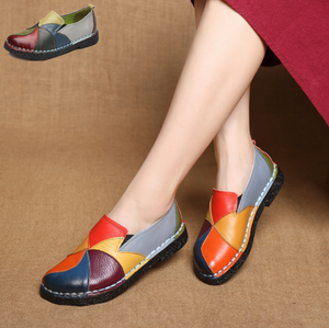 GIÀY DA SLIPON RETRO ĐA SẮC MÀU - NU2367 - kamaka.vn - thời trang nhật