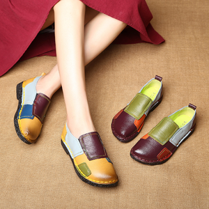 GIÀY DA SLIPON RETRO ĐA SẮC MÀU - NU2367 - kamaka.vn - thời trang nhật