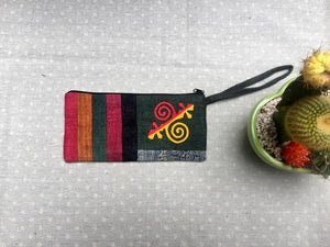 Ví clutch vải lanh may thủ công họa tiết trừu tượng - NU1663 - kamaka.vn - thời trang nhật