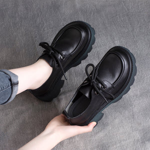 Giày da oxford retro đế cao cột dây - OD0845
