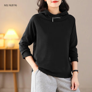Áo hoodies dài tay cổ khóa kiểu - NU8195
