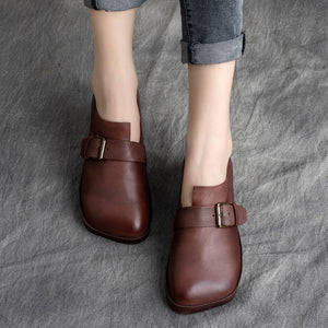 Giày da retro oxford kiểu quai cài - NU5217
