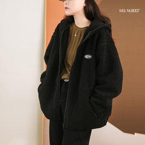 Áo khoác lông dài tay có mũ khóa kéo - NU8006