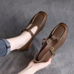 Giày da retro để cao quai cài  - OD0637