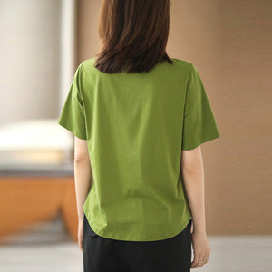 Áo T-shirt ngắn tay cổ pipi 4 khuy - NU8427