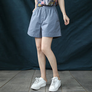 Quần sooc linen lưng thun một khuy hai túi chéo - NU4114