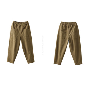 Quần baggy retro lưng thun hai túi lớn - NU7816