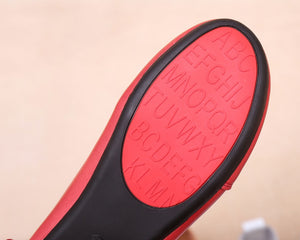 Giày da retro Morigirl đế bệt mũi tròn - NU4815