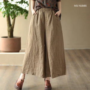 Quần baggy linen lưng thun - NU8483