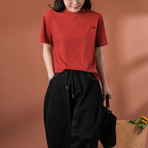 Áo T-shirt ngắn tay cổ tròn thêu chữ BB - NU8445