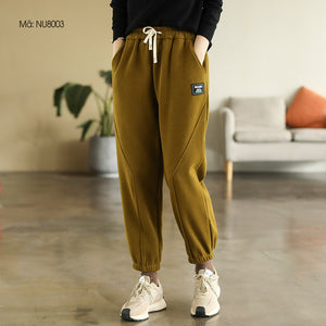 Quần baggy retro lưng thun dây rút hai túi chéo - NU8002