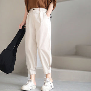 Quần baggy lưng thun một khuy cài ống túm xếp ly - NU7404