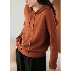 Áo hoodies len đan dài tay một màu - NU7950