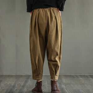 Quần baggy lưng thun hai túi vuông ống côn xếp ly - NU7769