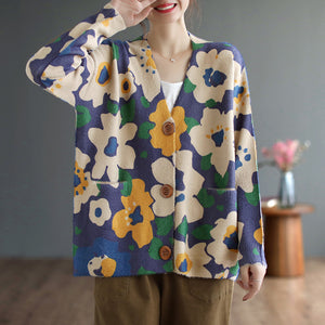 Áo khoác len cashmere dài tay cổ V ba khuy - NU7773