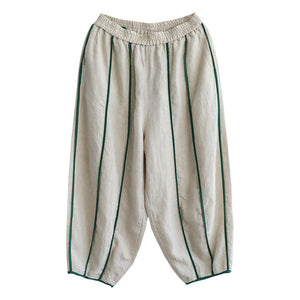 Quần baggy linen lưng thun may đường sọc - NU7293