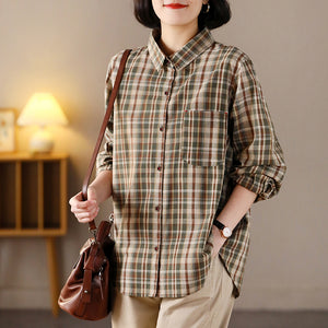 Áo sơ mi dài tay cổ đức kẻ sọc vạt mullet - NU8241