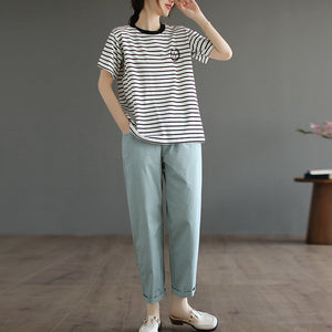 Quần baggy lưng thun hai túi vuông ống đứng - NU7401