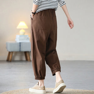 Quần baggy lưng thun dây rút gấu túm hai túi ngang - NU7582