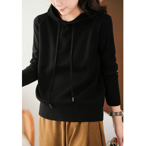 Áo hoodies len đan dài tay một màu - NU7950