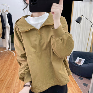 Áo hoodies dài tay lót lông hai túi chéo - NU8072