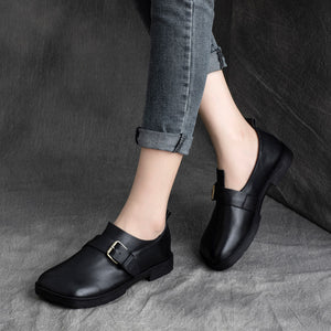 Giày da retro oxford kiểu quai cài - NU5217