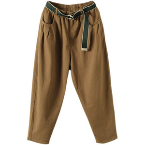 Quần baggy lưng thun ống côn kèm thắt lưng - NU6704