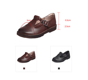 Giày da retro quai đan thủ công khóa cài - OD0705